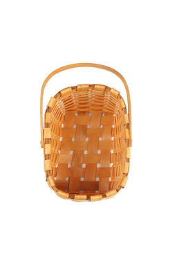 Корзина плетёная для хранения, 22×16×12 см, ручка h=15 см, ива, натуральный цвет, Greengo