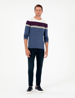 _ndigo Slim Fit Bisiklet Yaka Triko Kazak