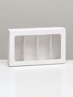 Цена за 2 шт. Коробка для макарун, с ложементом, белая 26.5×16.5×5.5 см