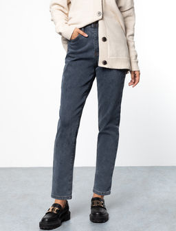 VILATTE / Джинсы mom-fit на ФЛИСЕ с эластаном  фото 2