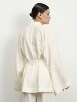 Жакет-кимоно из вискозы 42367 молочный