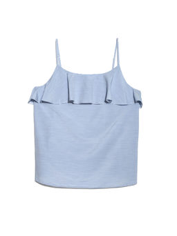 CONTE Стильный топ на тонких бретелях LBL 910 white-blue - Conte elegant фото 4