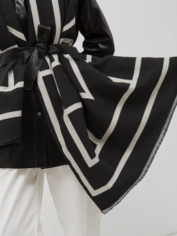 В составе шерсть и кашемир! теплый двусторонний палантин - Tantino фото 7