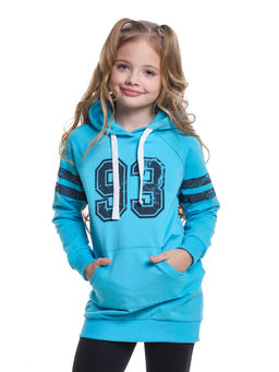 Толстовка для девочки с принтом UD 0440 голубой - Mini maxi фото 3