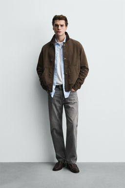 CHAQUETA COMBINADO PANA ALAMARES / Marr?n