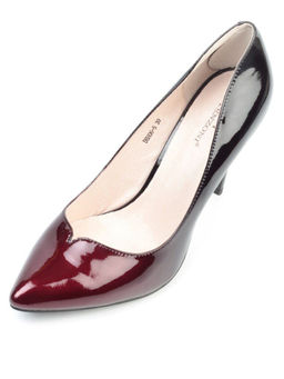 DBH06-5 RED/BLACK Туфли женские (натуральная кожа)