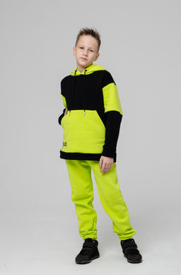886Д Костюм детский "Черный/салатовый"