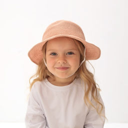 Шляпа для девочки с бантом MINAKU, розовая, размер 50-52 (3-5 лет)