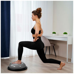 Полусфера BOSU гимнастическая, с насосом, 46х20 см, цвет серый - Simaland фото 7