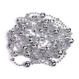 Бусы новогодние серебро (2,7м)