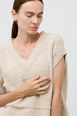 ЕВ 30265/ш/бежевый жилет жен