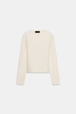 SOFT KNIT SWEATER WITH TOPSTITCHING - Zara фото 4