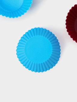 Формы для выпечки кексов Доляна Риб.Круг, силикон, 7?3.3 см, набор 6 шт., МИКС  фото 6