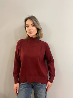 K13071 Джемпер (вязаный трикотаж) БУРГУНДИ