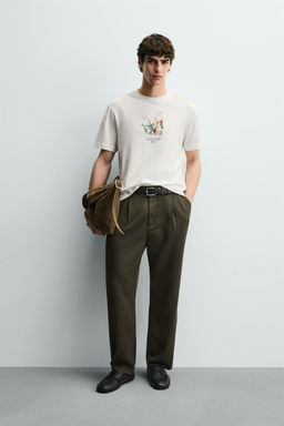 T-SHIRT WITH CONTRAST PRINT - Zara фото 9