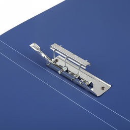 Папка с 2-мя зажимами А4, ширина корешка 20мм, пластик, цвет - синий (Китай)