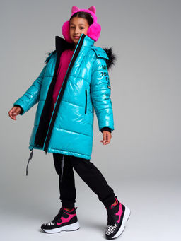 В наличии. Пальто зимнее для девочки PlayToday  фото 7