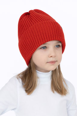 Шапка вязаная Ш-113 красная (52-54)