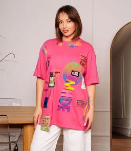 Футболка #КТ8290, фуксия