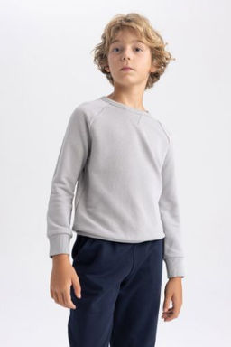 Erkek Cocuk Bisiklet Yaka Sweatshirt