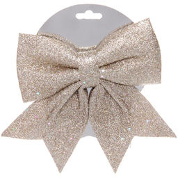 Цена за 2 шт. Бант на елку "Шик" 15*20 см, Шампань