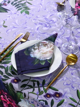 Набор кухонный «Этель. Цветочный этюд»: скатерть 180×150 см, салфетки 40×40 см-8 шт., 100% хлопок