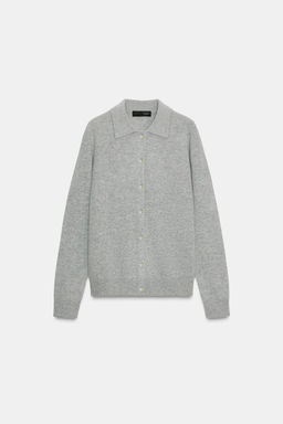 WOOL AND CASHMERE POLO CARDIGAN - Zara фото 8