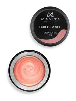 Manita Professional Гель моделирующий для ногтей с хлопьями юки / Builder Gel Euphoria №03, 15 мл