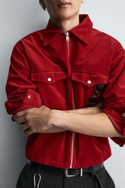 BOXY FIT CORDUROY OVERSHIRT - Zara фото 5