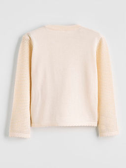 K?z ?ocuk Fiyonk Nak??l? Triko H?rka