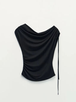 Асимметричная футболка из модала / Zarina