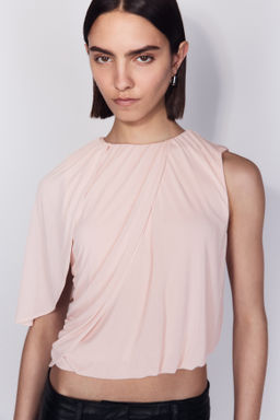 Top cropped con capa decorativa - H&m фото 6