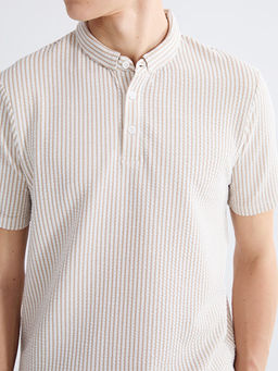 Hakim Yaka ?izgili Erkek Ti??rt