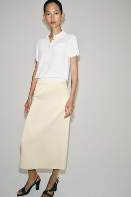 FALDA MIDI RECTA ZW COLLECTION / Crudo - Zara фото 5