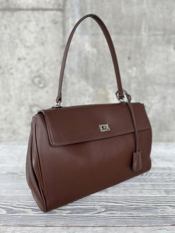 Женская кожаная сумка-портфель 8399-3 Кофе