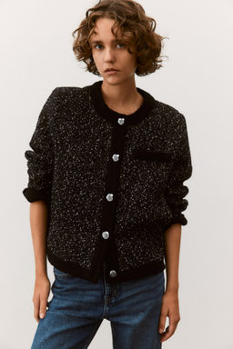 Chaqueta en tejido texturizado