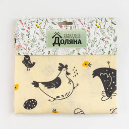 Фартук «Доляна» Сhicken farm, 60×70 см, 100% хлопок, 164 г/м²