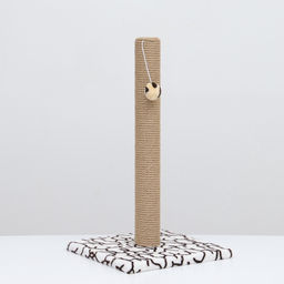 Когтеточка «Столбик», 54×30×30 см, на подставке, джут, цвет МИКС