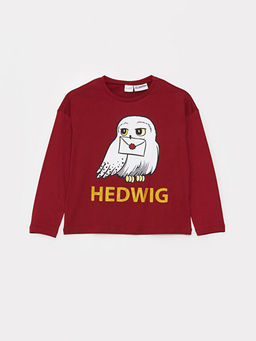 Bisiklet Yaka Harry Potter Bask?l? Uzun Kollu K?z ?ocuk Pijama Tak?m? - Waikiki фото 2