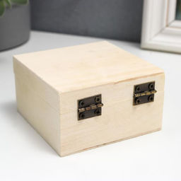 Цена за 12 шт. Шкатулка для росписи дерево «Квадрат», 8×4.5×8 см