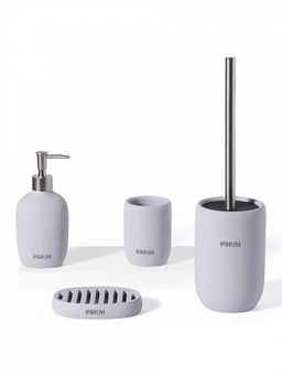 Диспенсер для жидкого мыла 370мл серый полирезина