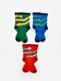 Desenli Erkek ?ocuk Soket ?orap 5li