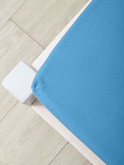 Простыня на резинке из поплина гладкокрашеного - Небесно-голубой 180х200х25