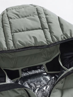 Куртка мужская удлинённая стёганая с капюшоном и графеновой подкладкой утеплитель тинсулейт