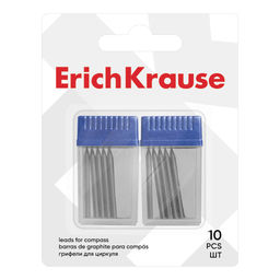 АКЦИЯ Цена за 12 шт. Набор грифелей для циркулей ErichKrause 2.0мм, HB (в коробке по 12 шт)