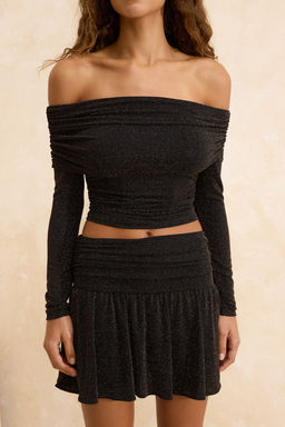 Alt?n Carmen Yaka Simli Orme Party Bluz TPRSS26BZ00002 - Trendyolmilla фото 9