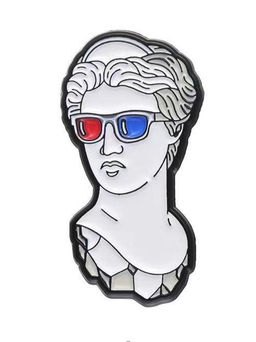 Значок металлический iLikeGift "3D glasses statue"