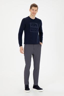 Мужские брюки из плотной ткани антрацитового цвета - U.s. polo assn фото 10