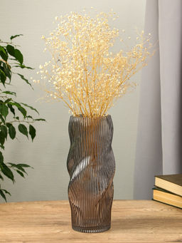 Ваза «Венди», 29×12×10 см, стекло, серая