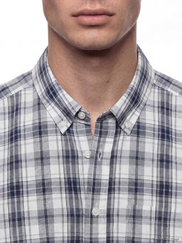 Regular Fit Ekose Poplin Erkek G?mlek